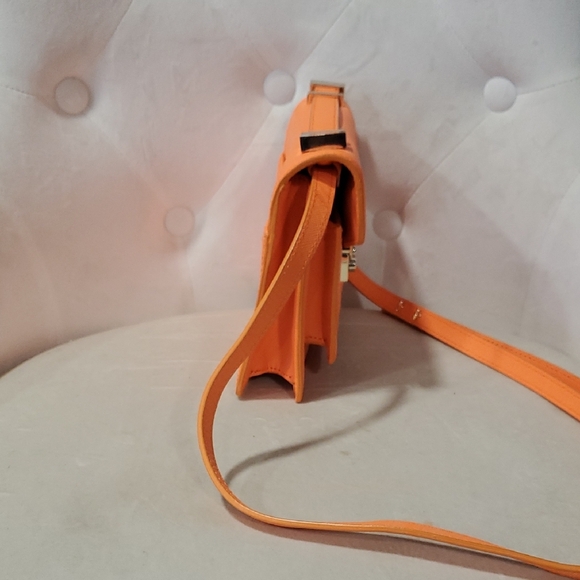 Loeffer Randall Rider Vibrant Orange Crossbody Bag with Gold Hardware - Picture 2 of 15